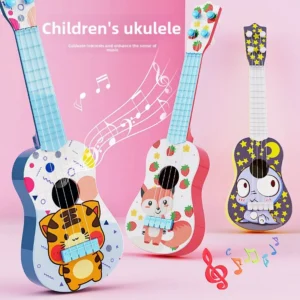 Simuliertes Gitarrenspielzeug für Kinder, Anfänger, Mini-Gitarreninstrument, kann Musik spielen, für Jungen und Mädchen, bestes Geburtstagsgeschenk für Kinder