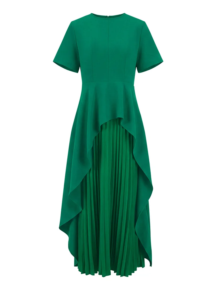 Yeezzi Elegantes Damen-Kleid Für Hochzeitsbankett, Schößchen, 2025, Neue Kurze Ärmel, Plissiert, Unregelmäßiger Saum, Party-Abend-Maxikleider Yeezzi Elegantes Damen-Kleid Für Hochzeitsbankett, Schößchen, 2025, Neue Kurze Ärmel, Plissiert, Unregelmäßiger Saum, Party-Abend-Maxikleider - Image 5