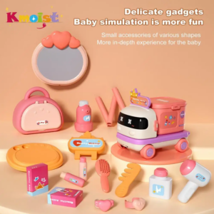 Kids Doctor Kitchen Makeup Toys for Girls Interactive Pretend Playhouse Set Portable Foldable Storage Box Children Birthday Gift