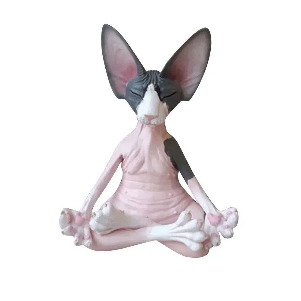 Kreative Glückliche Katzen-Buddha-Statue, Meditations-Yoga-Sphinx-Figur, Kunstharz-Handwerk Für Haus, Garten Und Außenbereich, Kunstskulptur-Dekoration Kreative Glückliche Katzen-Buddha-Statue, Meditations-Yoga-Sphinx-Figur, Kunstharz-Handwerk Für Haus, Garten Und Außenbereich, Kunstskulptur-Dekoration – Bild 8