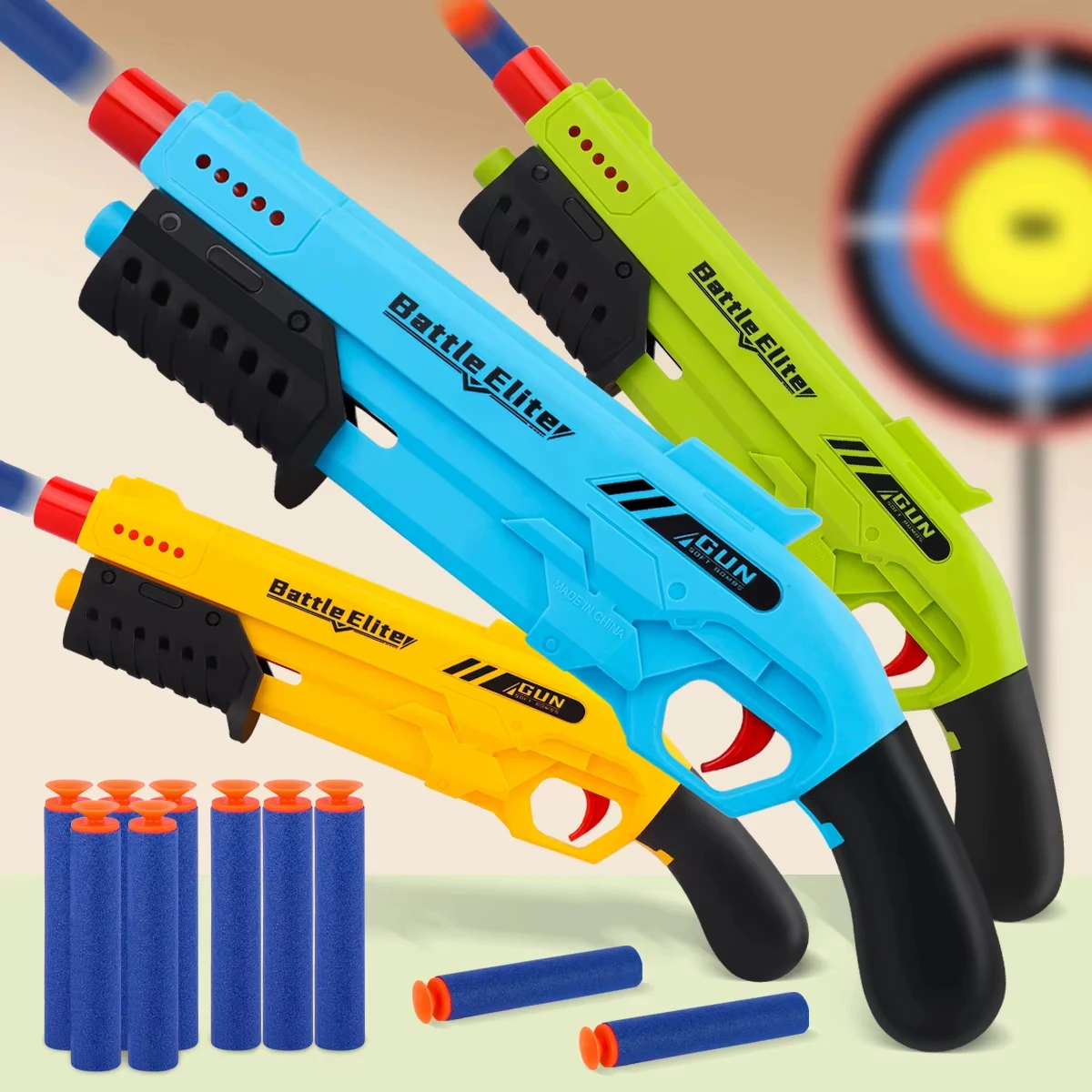 Langlebiges Soft Bullet Blaster-Kampfspielzeug Aus Schaumstoff Für Den Außenbereich, Spielpistole Für Jungen Und Mädchen, Halloween- Und Weihnachtsgeschenke Langlebiges Soft Bullet Blaster-Kampfspielzeug Aus Schaumstoff Für Den Außenbereich, Spielpistole Für Jungen Und Mädchen, Halloween- Und Weihnachtsgeschenke