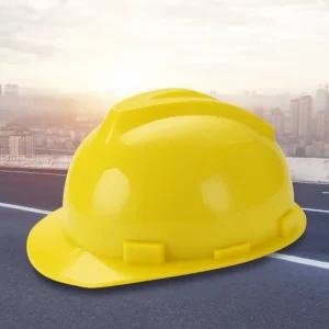 Robuster Bauhelm mit gepolsterter Innenausstattung und Sonnenblende