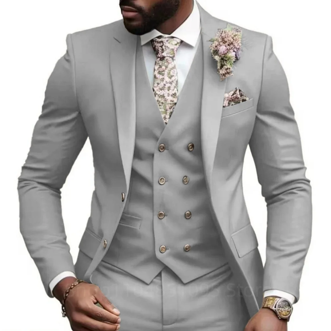 Herren Anzug 3-Teilig Rosa, Slim Fit, Kerbrevers: Sakko, Weste Und Hose Herren Anzug 3-Teilig Rosa, Slim Fit, Kerbrevers: Sakko, Weste Und Hose - Image 4