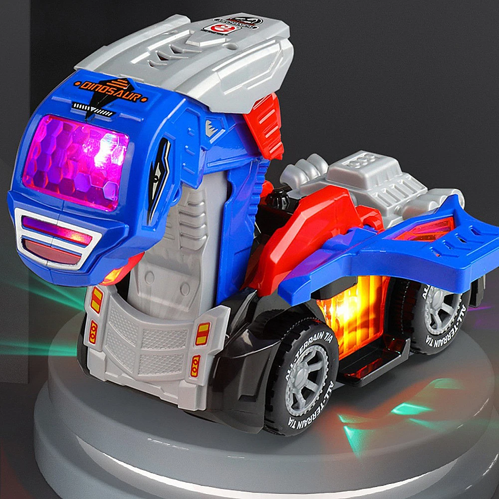 Automatisch Transformierendes 2-In-1-Dinosaurier- Und Autorobotermodell Für Jungen, Frühes Lernspielzeug Mit Licht Und Musik Automatisch Transformierendes 2-In-1-Dinosaurier- Und Autorobotermodell Für Jungen, Frühes Lernspielzeug Mit Licht Und Musik - Image 6
