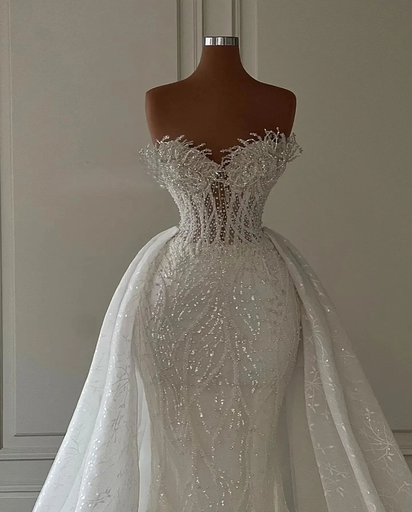 Detachable African Wedding Dresses Black Girls Mermaid Lace Pearls Aso Ebi Women Bridal Gowns Vestido De Novia Customized 2026 Detachable African Wedding Dresses Black Girls Mermaid Lace Pearls Aso Ebi Women Bridal Gowns Vestido De Novia Customized 2026 – Bild 2