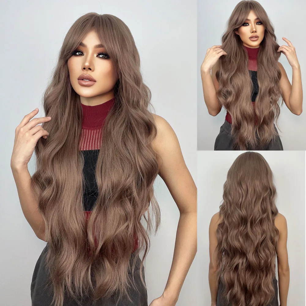 Henry Margu Lange Gewellte Blonde Synthetische Perücken Platin Tägliche Naturhaarperücken Mit Pony Cosplay Perücke Für Frauen Hitzebeständig Henry Margu Lange Gewellte Blonde Synthetische Perücken Platin Tägliche Naturhaarperücken Mit Pony Cosplay Perücke Für Frauen Hitzebeständig - Image 23
