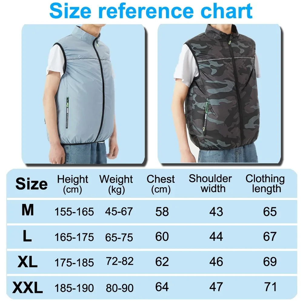 Kühlweste Zur Schnellen Abkühlung, Klimaanlagen-Jacke Mit Dc-Schnellventilator Für Heißes Wetter, Herren-Outdoor-Wanderjacke, Sommer-Kühlweste Kühlweste Zur Schnellen Abkühlung, Klimaanlagen-Jacke Mit Dc-Schnellventilator Für Heißes Wetter, Herren-Outdoor-Wanderjacke, Sommer-Kühlweste – Bild 6