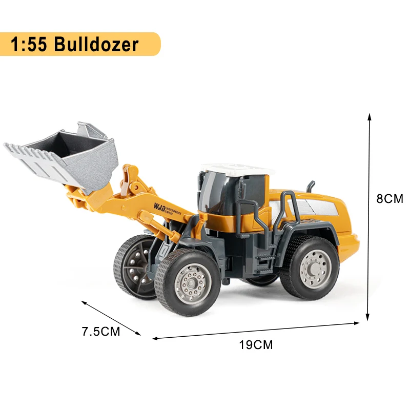 Engineering Diecast Toys For Boys Alloy+Plastic Tractor Excavator Backhoe Crane Bulldozer Kids Truck Children Vehicle Model Gift Engineering Diecast Toys For Boys Alloy+Plastic Tractor Excavator Backhoe Crane Bulldozer Kids Truck Children Vehicle Model Gift