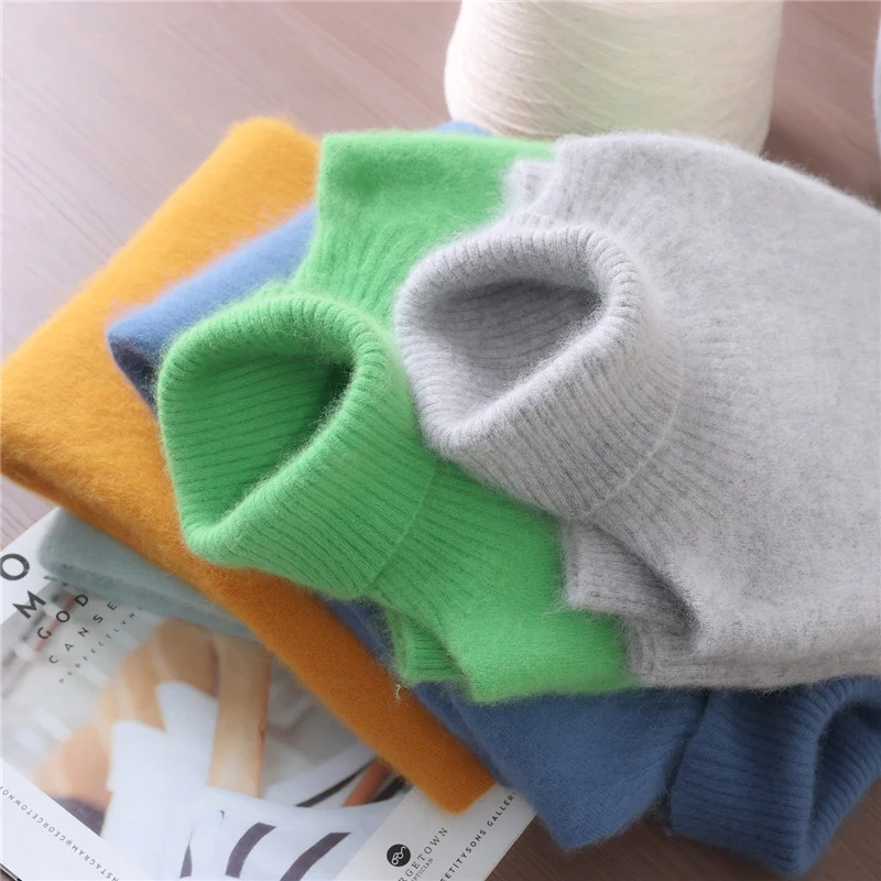 Herbst Und Winter Nerz Kaschmir Pullover Frauen Hochgeschlossenen Pullover Pullover Lose Bodenbildung Wolle Mantel Warme Plus Größe Herbst Und Winter Nerz Kaschmir Pullover Frauen Hochgeschlossenen Pullover Pullover Lose Bodenbildung Wolle Mantel Warme Plus Größe - Image 2