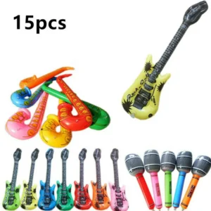 Aufblasbare Musikinstrumente, 15 Stück – Partyspielzeug