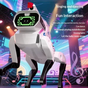 Roboterhund für Kinder Interaktives KI-Roboter-Haustier mit Sprachsteuerung, Fernbedienung und Programmierfunktion STEM-Lernspielzeug für Jungen und Mädchen
