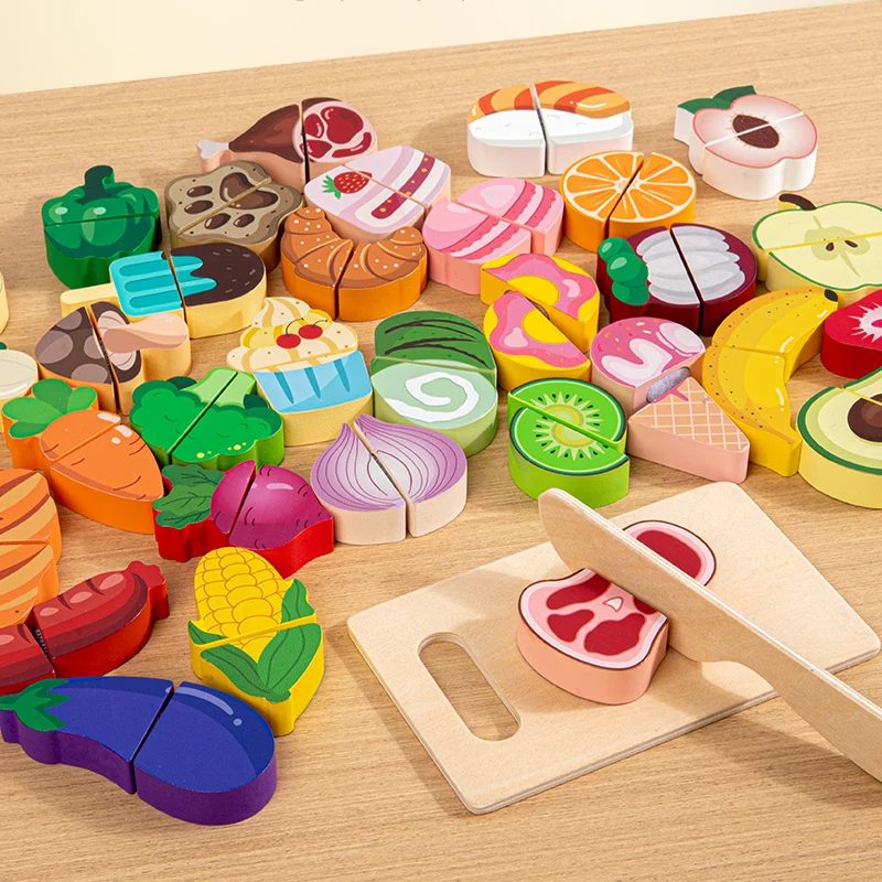 Simulation Kitchen Pretend Toy Wooden Classic Game Educational Toy For Children Kids Gift Cutting Fruit Vegetable Food Set Simulation Kitchen Pretend Toy Wooden Classic Game Educational Toy For Children Kids Gift Cutting Fruit Vegetable Food Set