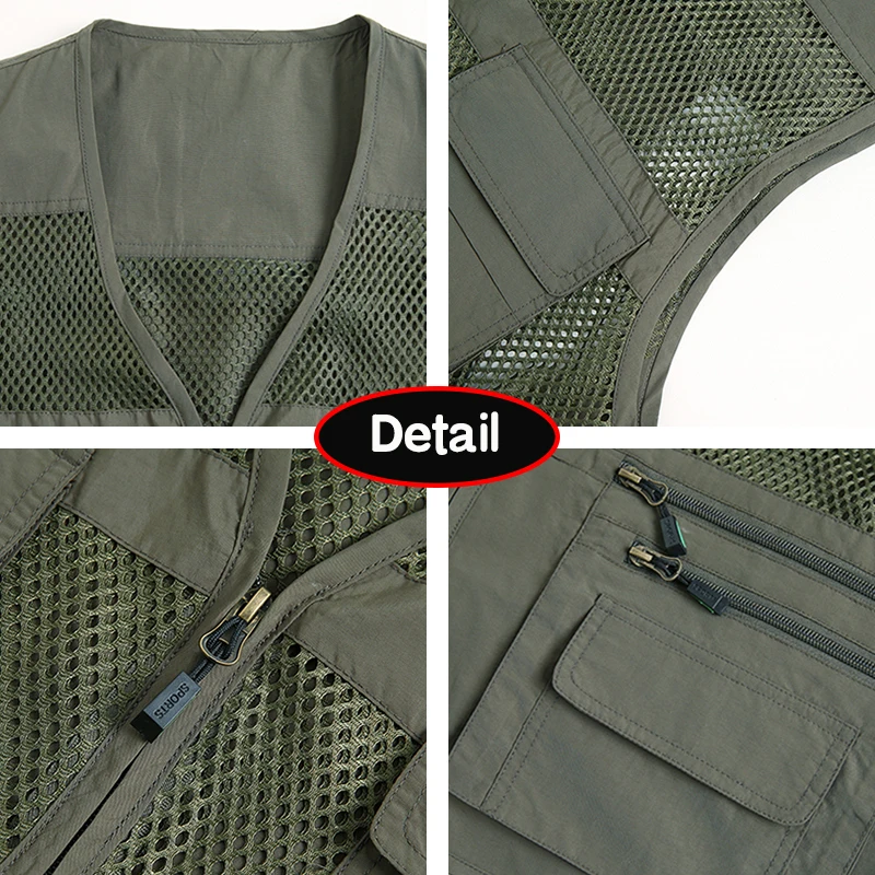 Männer Ärmel Los Im Freien Camping Angeln Viele Taschen Ausrüstung Weste Jacke Männer Reiß Verschluss Webbed Freizeit Mode Weste Männlich Plus Größe 8Xl Männer Ärmel Los Im Freien Camping Angeln Viele Taschen Ausrüstung Weste Jacke Männer Reiß Verschluss Webbed Freizeit Mode Weste Männlich Plus Größe 8Xl - Image 6