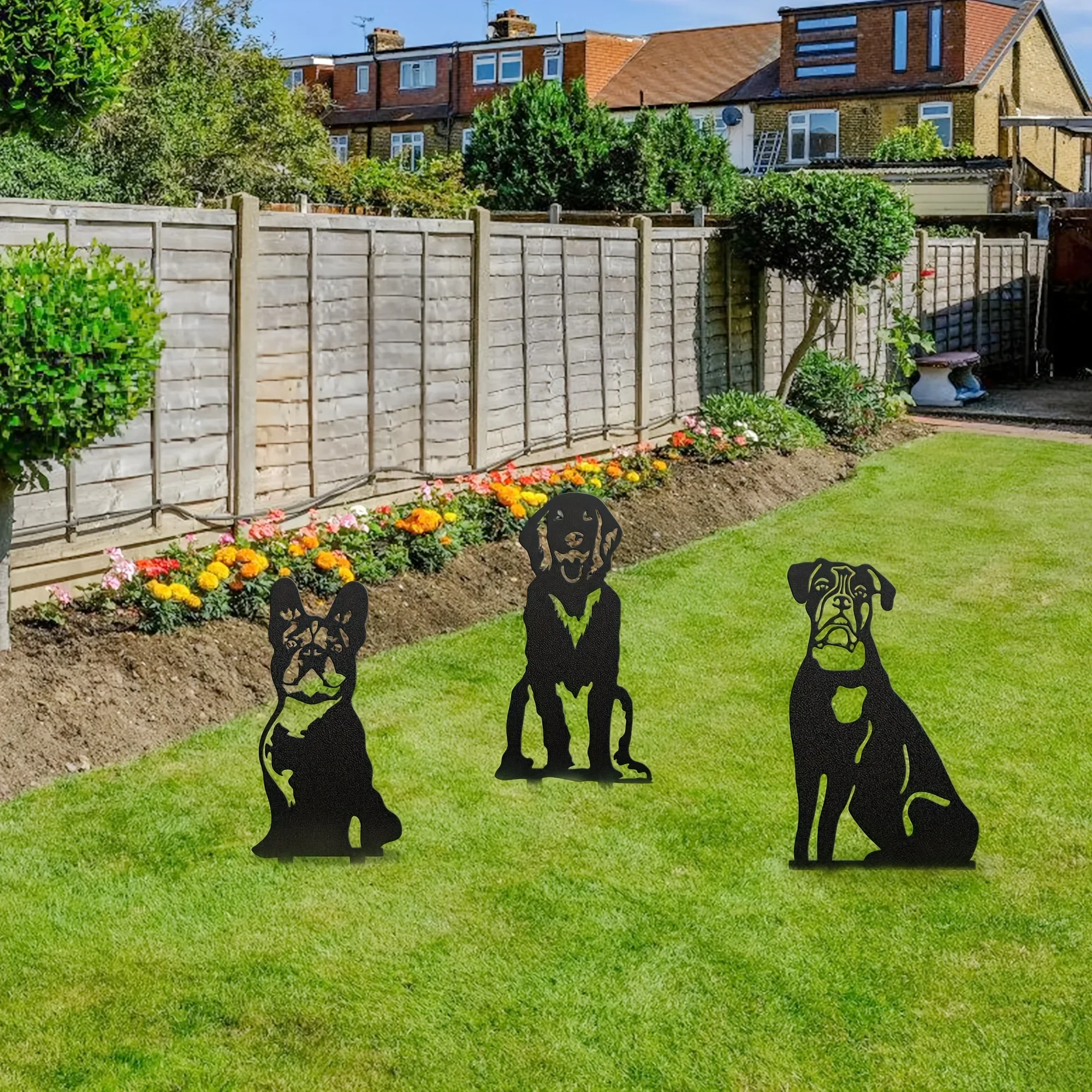 Tiki – Inspirierte Dobermann Pinscher-Rasenpfähle Für Den Hinterhof – Metallkunst Für Hunde Für Den Garten, Als Bezaubernde Festival-Dekoration Und Hofdekorationen Tiki – Inspirierte Dobermann Pinscher-Rasenpfähle Für Den Hinterhof – Metallkunst Für Hunde Für Den Garten, Als Bezaubernde Festival-Dekoration Und Hofdekorationen - Image 3