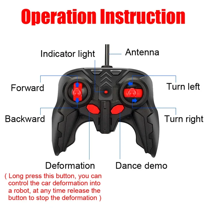 2-In-1 Rc Car Robot, Remote Control Transforming Toy Vehicle, Deformation Racing Car Model, Automatic Conversion Kids Boys Gifts 2-In-1 Rc Car Robot, Remote Control Transforming Toy Vehicle, Deformation Racing Car Model, Automatic Conversion Kids Boys Gifts - Image 5