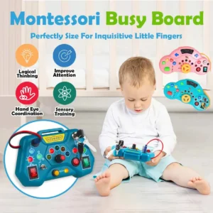 Montessori-Brettspielzeug für Kleinkinder, Geschenke für 3-jährige Babys, Jungen und Mädchen, pädagogisches Lernspielzeug, Reisespielzeug für Kleinkinder