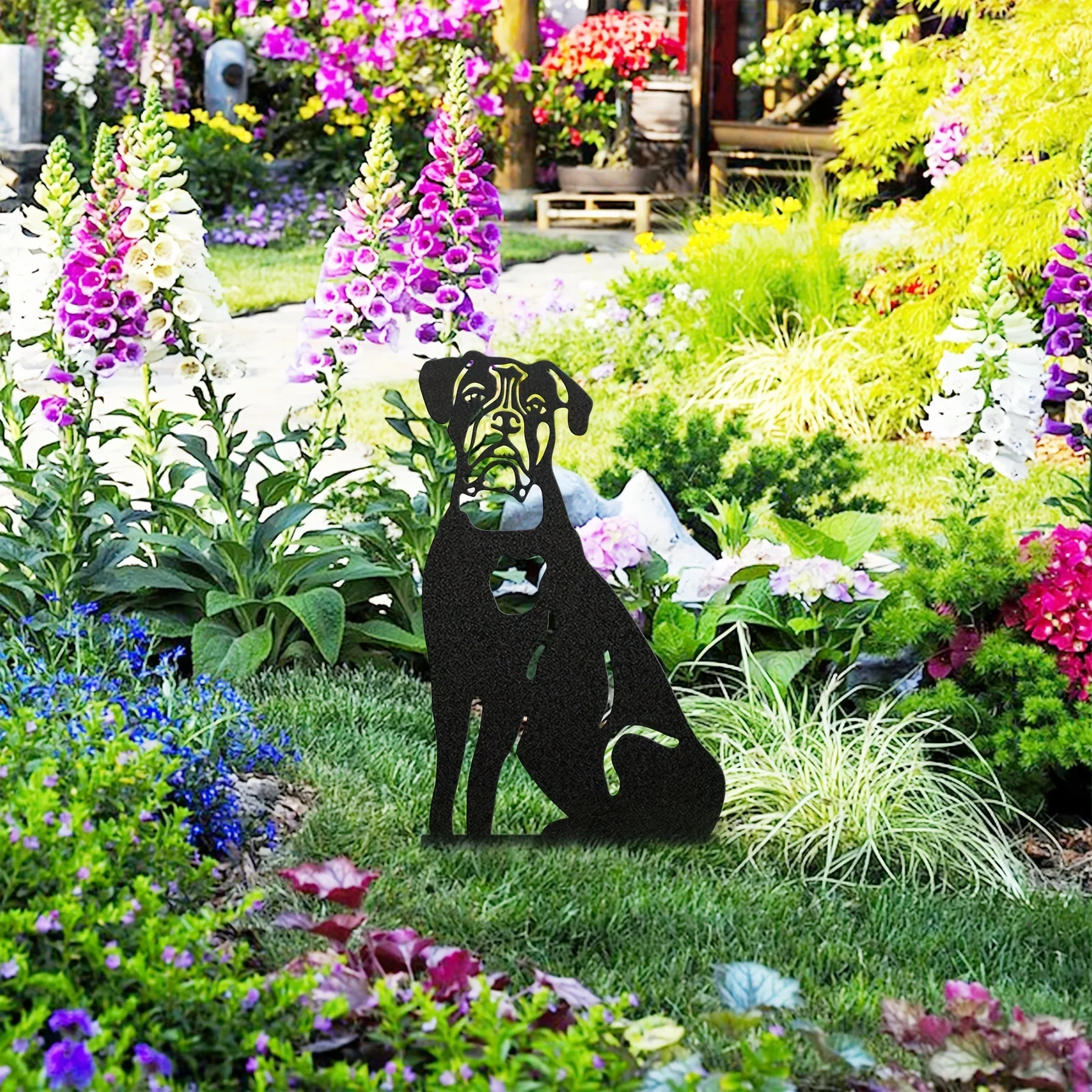 Tiki – Inspirierte Dobermann Pinscher-Rasenpfähle Für Den Hinterhof – Metallkunst Für Hunde Für Den Garten, Als Bezaubernde Festival-Dekoration Und Hofdekorationen Tiki – Inspirierte Dobermann Pinscher-Rasenpfähle Für Den Hinterhof – Metallkunst Für Hunde Für Den Garten, Als Bezaubernde Festival-Dekoration Und Hofdekorationen