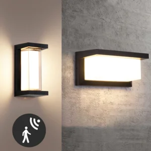 LED-Außenwandleuchte IP65 mit Radarsensor – 12W/18W/30W für Veranda, Balkon & Garten