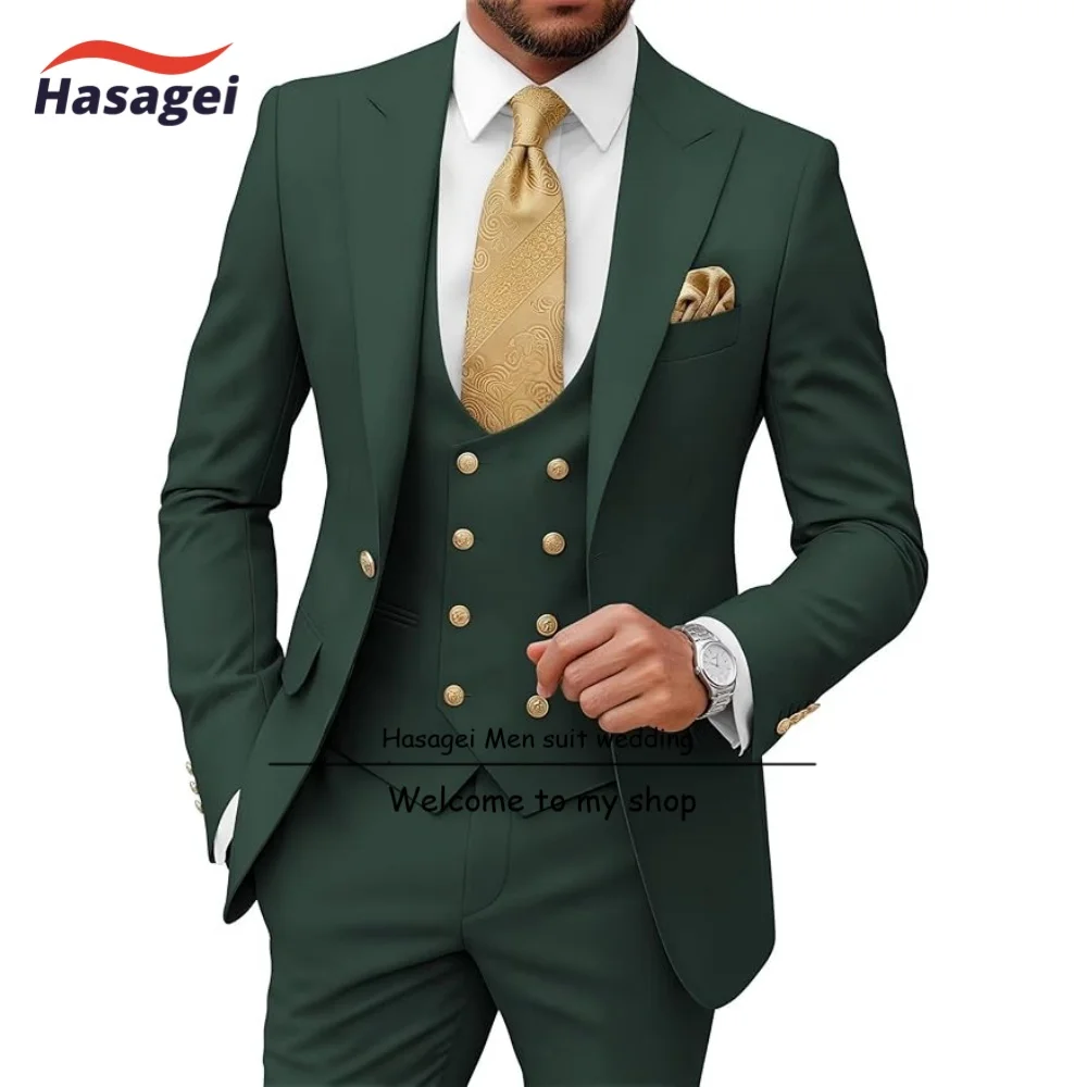 3 Piece Men'S Suits Slim Fit Suit For Men Wedding Prom Tuxedo Formal Business Men Suits 3 Piece Men'S Suits Slim Fit Suit For Men Wedding Prom Tuxedo Formal Business Men Suits - Image 10