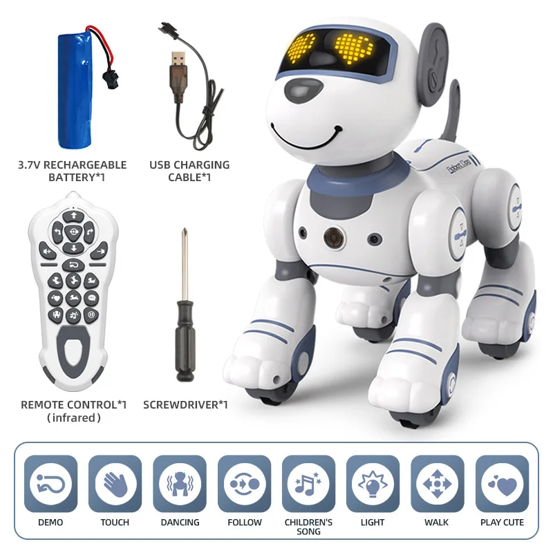 Intelligenter Roboterhund: Sprachsteuerung, Programmierbare Stunts, Berührungserkennung, Musik &Amp; Tanz, Geschenk Für Jungen Und Kinder Intelligenter Roboterhund: Sprachsteuerung, Programmierbare Stunts, Berührungserkennung, Musik &Amp; Tanz, Geschenk Für Jungen Und Kinder - Image 3