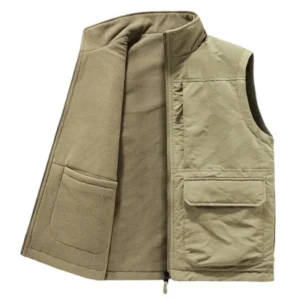 Reversible ärmellose Jacke Herren Weste Mantel Winter weste dicke warme Fleece Arbeits kleidung Tops Cargo Weste Wind jacke neue Mode