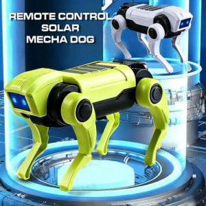 Mechanischer Laufroboter-Hund, interaktives elektronisches Haustier mit blauen LED-Augen, DIY bionische Gliedmaßen, intelligentes Sci-Fi-Roboter-Spielzeug für Kinder