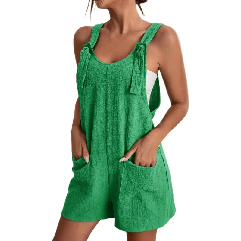 Tushangge Summer Plus Size Women'S Jumpsuit Overalls Sleeveless Sleeveless Wide Leg Overall Solid Daily Romper With Pockets Tushangge Summer Plus Size Women'S Jumpsuit Overalls Sleeveless Sleeveless Wide Leg Overall Solid Daily Romper With Pockets - Image 6