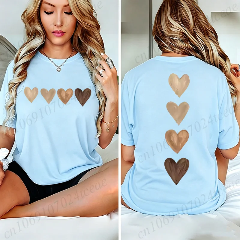 Women'S Gothic Heart Print T Shirt Vintage Retro Casual Tee Clothing Short Sleeve Crew Neck Graphic Top Summer Fashion T-Shirts Women'S Gothic Heart Print T Shirt Vintage Retro Casual Tee Clothing Short Sleeve Crew Neck Graphic Top Summer Fashion T-Shirts - Image 11