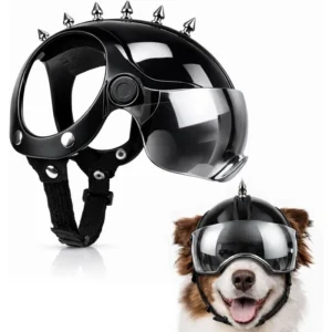 Schutzhelm für Hunde mit UV-Schutzbrille, verstellbar