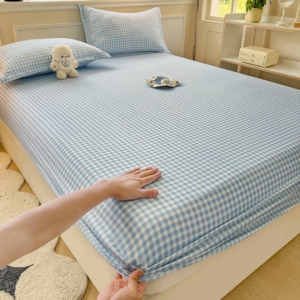 New Fitted Sheet with Elastic Bands Non Slip Adjustable Mattress Cover for Double King Queen Bed 150x200 180x200 220x200cm