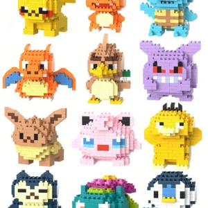 building block toys are luxurious children's toy models, suitable for educational DIY games for boys and girls, cartoon anime