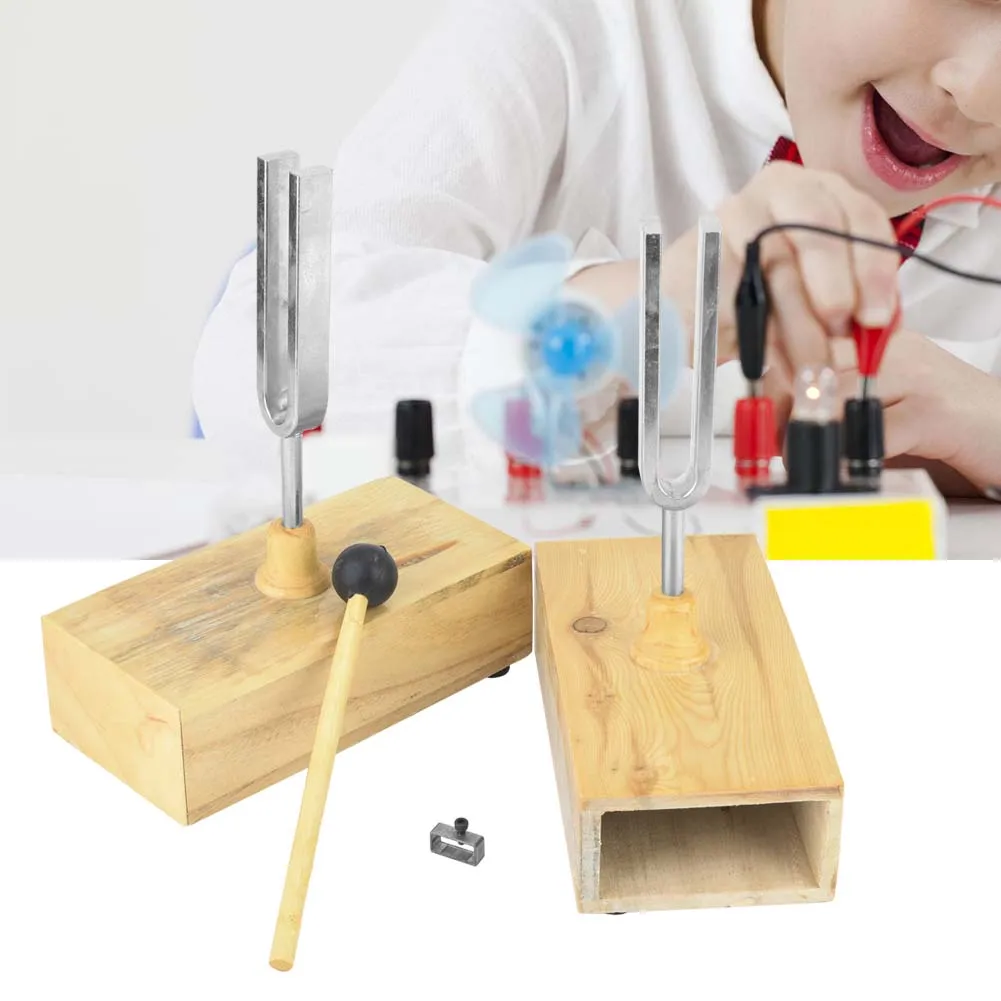 Experimentelles Instrument 440Hz Stimmgabel-Vibrationsinstrument Mit Holzresonatorbox Experimentelles Instrument 440Hz Stimmgabel-Vibrationsinstrument Mit Holzresonatorbox