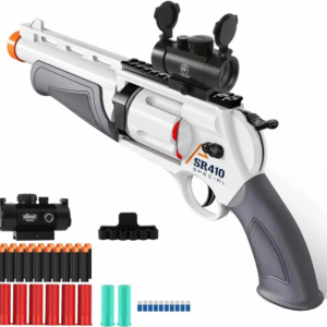 Revolver-Spielzeugpistolen mit Hülsenauswurf und Weichgeschossen für Outdoor-CS-Schießspiele, Modellspielzeug für Kinder zu Weihnachten
