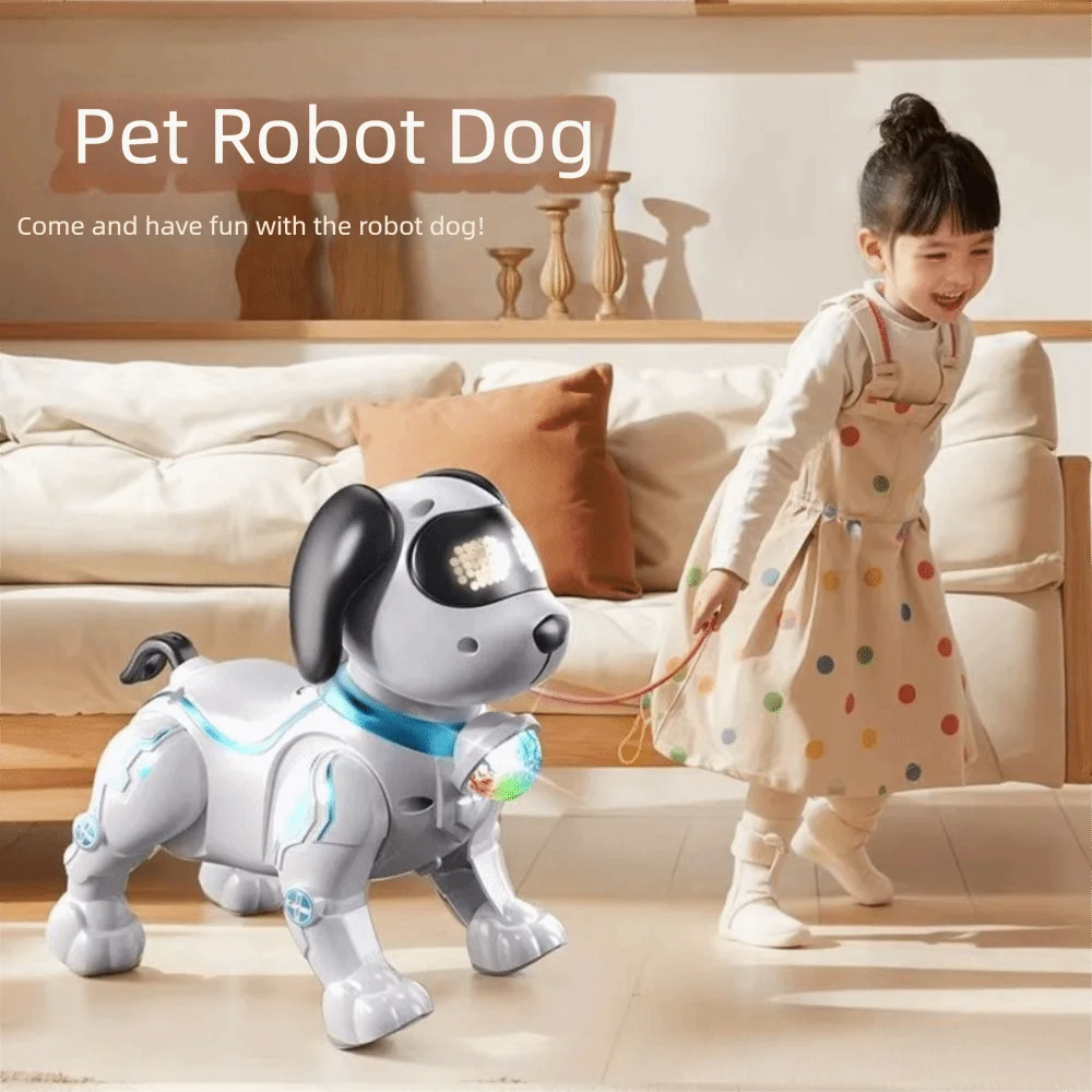 Elektronisches Roboterhund-Spielzeug Aus Kunststoff Mit Licht, Interaktives Touch-Haustierspielzeug, Programmierbarer Intelligenter Elektronischer Stunt-Roboterhund Elektronisches Roboterhund-Spielzeug Aus Kunststoff Mit Licht, Interaktives Touch-Haustierspielzeug, Programmierbarer Intelligenter Elektronischer Stunt-Roboterhund - Image 3