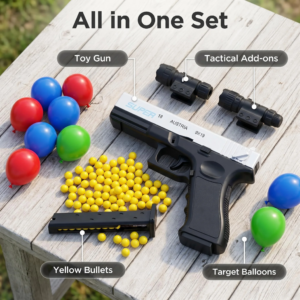 Safe Soft Bullet Toy Gun with Magazine and Ball, Suitable for Outdoor CS Shooting Game Activities