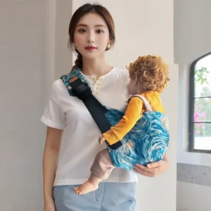 Babytrage für Neugeborene und Kleinkinder Ergonomische Vorder- und Rückentrage mit Hüftsitz Weiche Atmungsaktive Babytrage