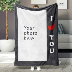 1PC Custom Personalized Blanket Personal Photo Flannel Bed Blanket Birthday Wedding Couple Valentine's Day Holiday Gift Blanket