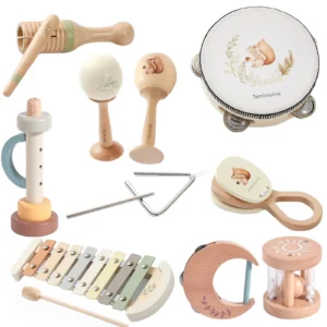 Musikinstrumente Montessori Musik Baby 0-12 Monate Spielzeug Trommel Xylophon Kinder Frühpädagogische Holzinstrumente Baby-Spielzeug