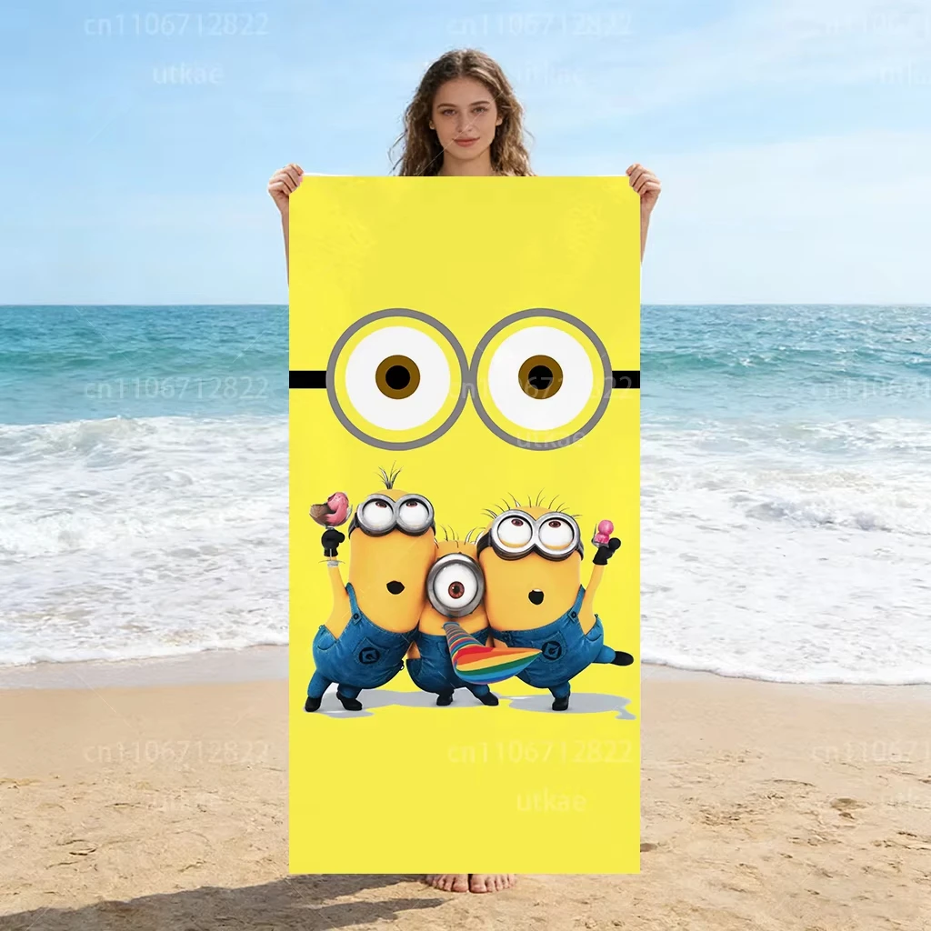 Minions Group Grafik-Strandtuch, Weiches Mikrofaser-Strandtuch, Sandfrei, Wohndekor-Geschenk, Übergroßes Badetuch Mit Doppelauge-Minion-Motiv Minions Group Grafik-Strandtuch, Weiches Mikrofaser-Strandtuch, Sandfrei, Wohndekor-Geschenk, Übergroßes Badetuch Mit Doppelauge-Minion-Motiv