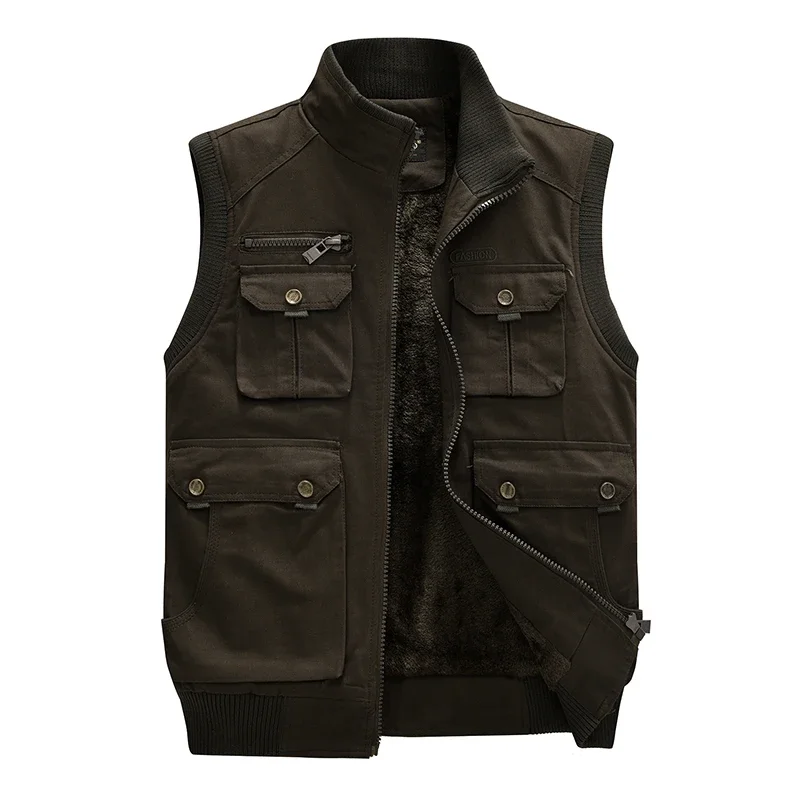 Winter Militär Weste Warme Männer Parkas Wind Dichte Fleece Dicke Westen Herren Fleece Westen Wind Jacke Baumwolle Lässige Herren Jacke Winter Militär Weste Warme Männer Parkas Wind Dichte Fleece Dicke Westen Herren Fleece Westen Wind Jacke Baumwolle Lässige Herren Jacke - Image 3