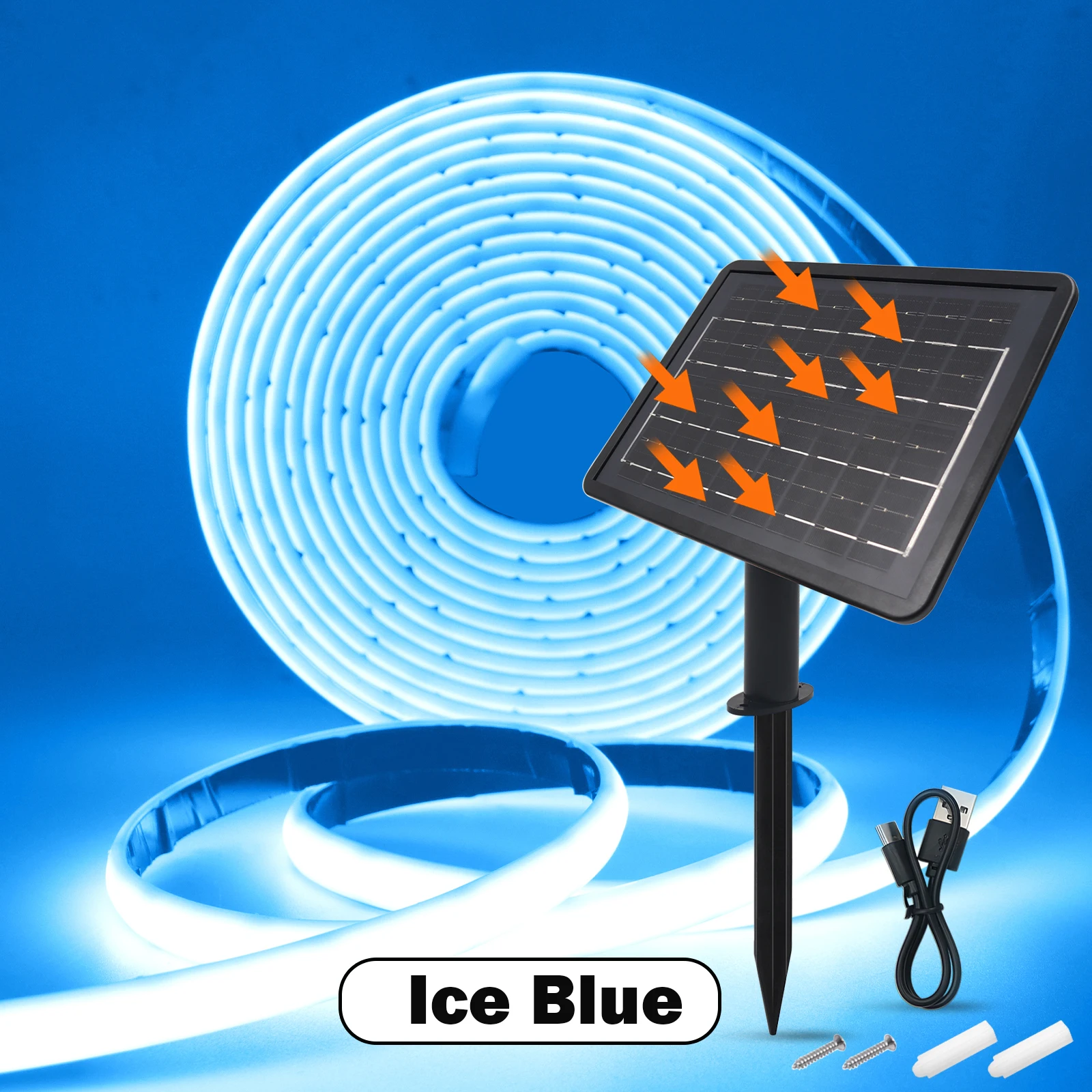 Dc24V Solar Powered Cob Neon Led Strip Ip68 Waterproof 320Leds/M Flexible Adhesive Ribbon Rope Light Home Garden Linear Lighting Dc24V Solar Powered Cob Neon Led Strip Ip68 Waterproof 320Leds/M Flexible Adhesive Ribbon Rope Light Home Garden Linear Lighting - Image 7