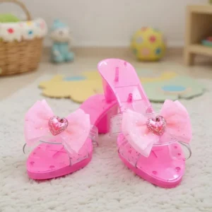 Pretend Spielen Haus Spiele Prinzessin Kristall Schuhe für Bühne Maskerade Make-Up Simulation kinder Spielzeug Tisch Puppenhaus Requisiten