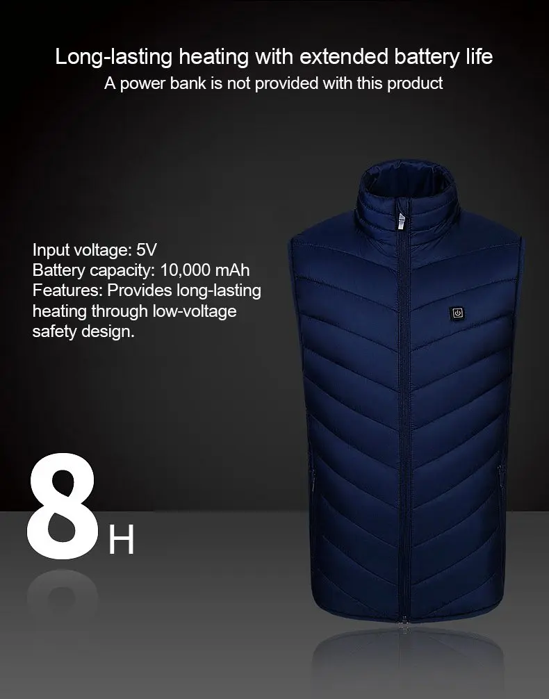 Extra Extra Large11 Bereich Heizweste Winter Damen Klettern Heizmäntel Outdoor Trekking Heizbekleidung (Keine Power Bank) Extra Extra Large11 Bereich Heizweste Winter Damen Klettern Heizmäntel Outdoor Trekking Heizbekleidung (Keine Power Bank) - Image 6
