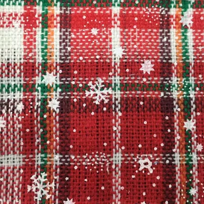 50X50Cm Christmas Fabric Snowflake Printing Plaid Fabric For Christmas Decoration Diy Handmade Sewing Christmas Gift Pillow Doll 50X50Cm Christmas Fabric Snowflake Printing Plaid Fabric For Christmas Decoration Diy Handmade Sewing Christmas Gift Pillow Doll - Image 2