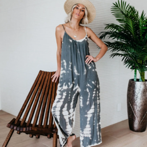 Women's Jumpsuit 2023 New Women's Clothing Wholesale Russian European and American Suspender Sexy Wide Leg Pants