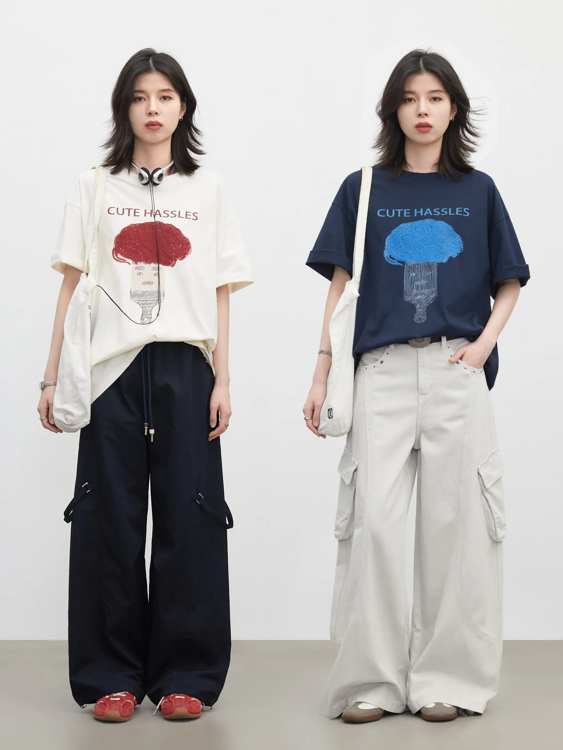 Chic Ven Damen T-Shirt Aus Baumwolle Mit 3D-Stickerei, Rundhals, Kurzarm, Oversized Chic Ven Damen T-Shirt Aus Baumwolle Mit 3D-Stickerei, Rundhals, Kurzarm, Oversized - Image 3