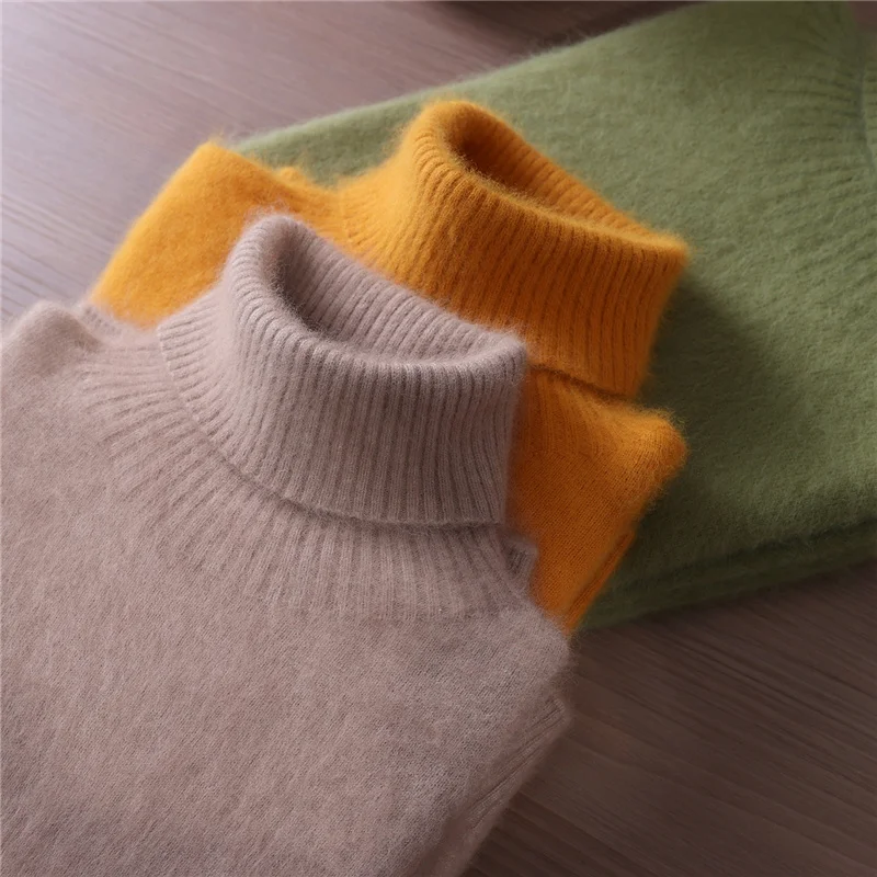 Herbst Und Winter Nerz Kaschmir Pullover Frauen Hochgeschlossenen Pullover Pullover Lose Bodenbildung Wolle Mantel Warme Plus Größe Herbst Und Winter Nerz Kaschmir Pullover Frauen Hochgeschlossenen Pullover Pullover Lose Bodenbildung Wolle Mantel Warme Plus Größe - Image 4