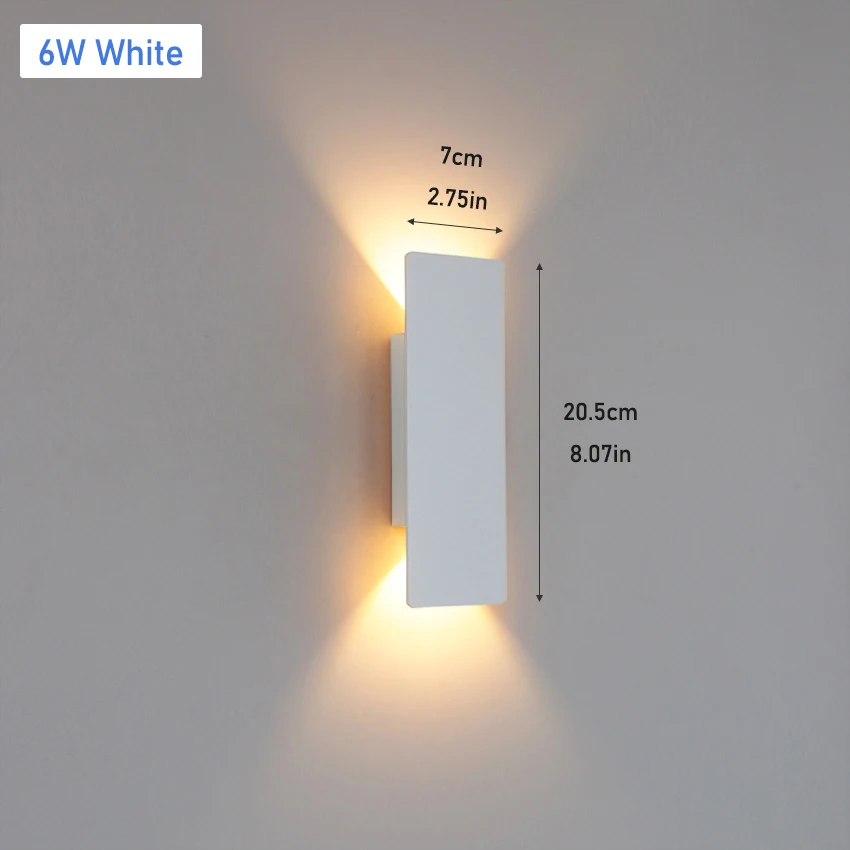 Outdoor Led Wall Lamp Ip65 Waterproof Aluminum Up Down Light 18W 110V/220V Black White For Courtyard Porch Exterior Lighting Outdoor Led Wall Lamp Ip65 Waterproof Aluminum Up Down Light 18W 110V/220V Black White For Courtyard Porch Exterior Lighting - Image 9