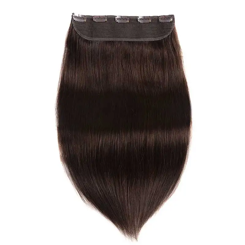 Doreen 100G 120G Brazilian Hair Clip In One Piece Real Human Hair Extensions 14 To 22Inch 1Pc 5 Clips Dark Brown Hair Clip On Doreen 100G 120G Brazilian Hair Clip In One Piece Real Human Hair Extensions 14 To 22Inch 1Pc 5 Clips Dark Brown Hair Clip On - Image 12