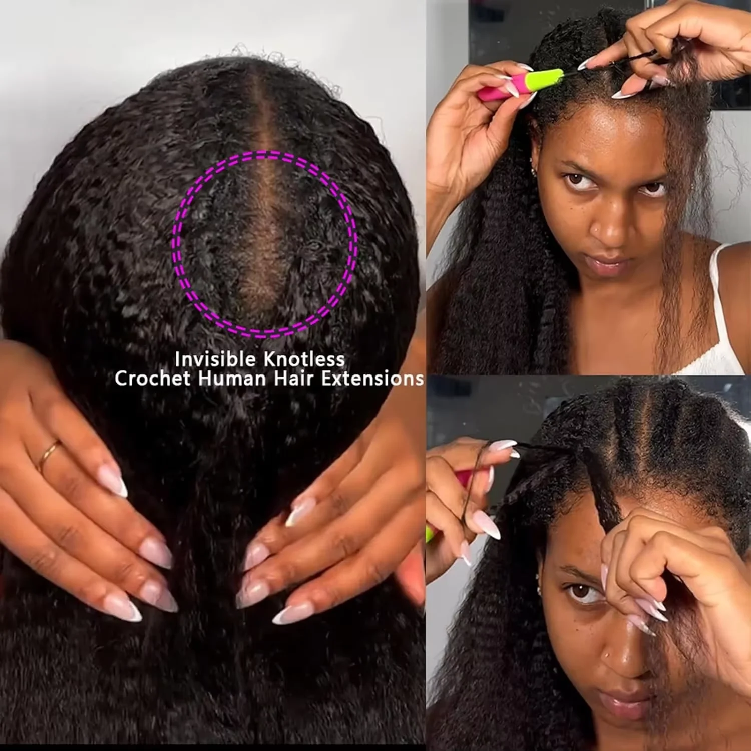 5 Pack Burmese Curly Crochet Hair Knotless Feather Pre-Separated Crochet Braids Light Weight Reusable Brazilian Hair Extension 5 Pack Burmese Curly Crochet Hair Knotless Feather Pre-Separated Crochet Braids Light Weight Reusable Brazilian Hair Extension - Image 3